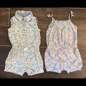 Toddler Girls Rompers (2), size 18 months